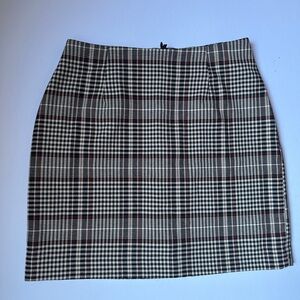 H&M Pencil Mini Skirt Women Sz 4 Black and White Zipper Back, Lined